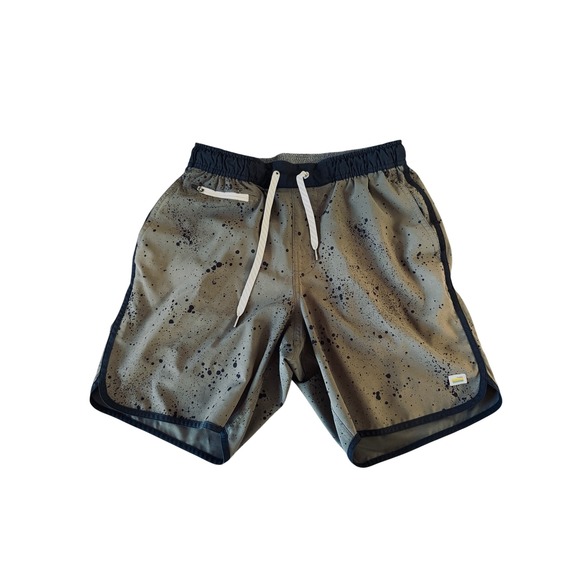 Vuori Other - Vuori Banks Shorts sz S Mens Olive Green Paint Splatter Athletic Training *READ*
